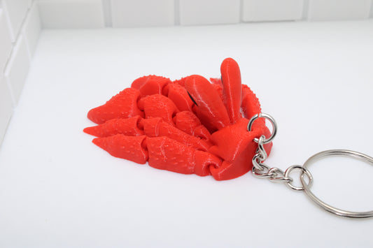 Articulated Red Lobster Keychain