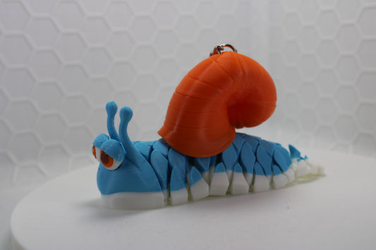 Articulated Snail Companion Keychain
