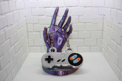 Retro Gamer's Dream: SNES Controller Matching Keychain Set