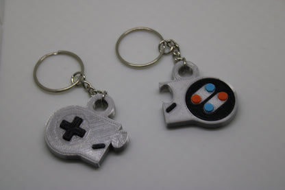 Retro Gamer's Dream: SNES Controller Matching Keychain Set