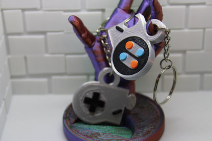 Retro Gamer's Dream: SNES Controller Matching Keychain Set