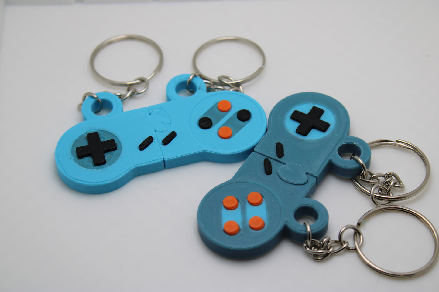 Retro Gamer's Dream: SNES Controller Matching Keychain Set