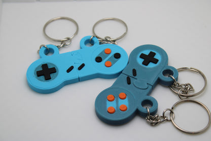 Retro Gamer's Dream: SNES Controller Matching Keychain Set