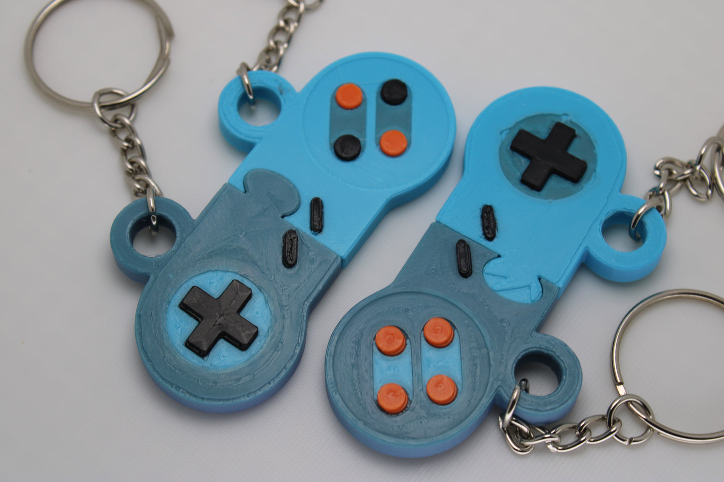 Retro Gamer's Dream: SNES Controller Matching Keychain Set