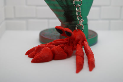 Articulated Red Lobster Keychain
