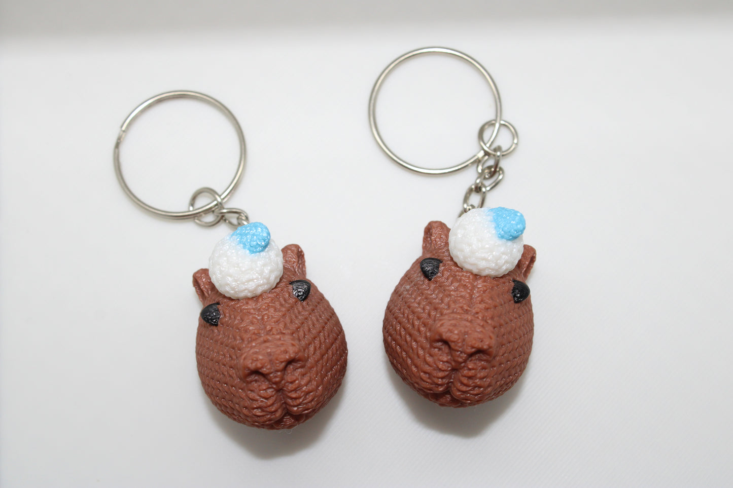 Cozy Capybara with Hat Keychain