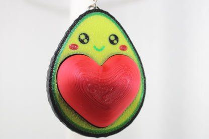 "You're My Other Half" Avocado Heart Keychain