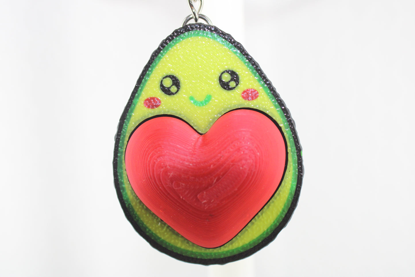 "You're My Other Half" Avocado Heart Keychain