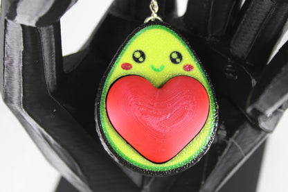 "You're My Other Half" Avocado Heart Keychain