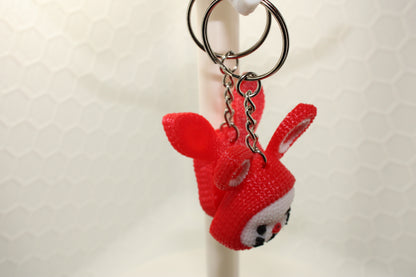 "Bunny Buddy" Knitted Texture Keychain