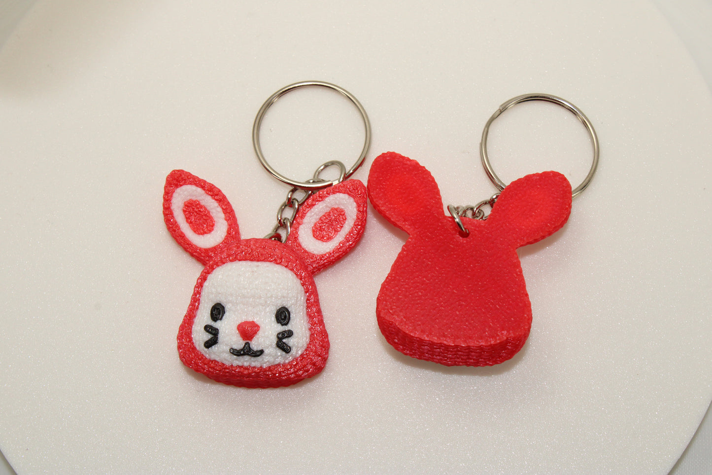 "Bunny Buddy" Knitted Texture Keychain