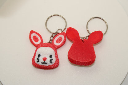 "Bunny Buddy" Knitted Texture Keychain