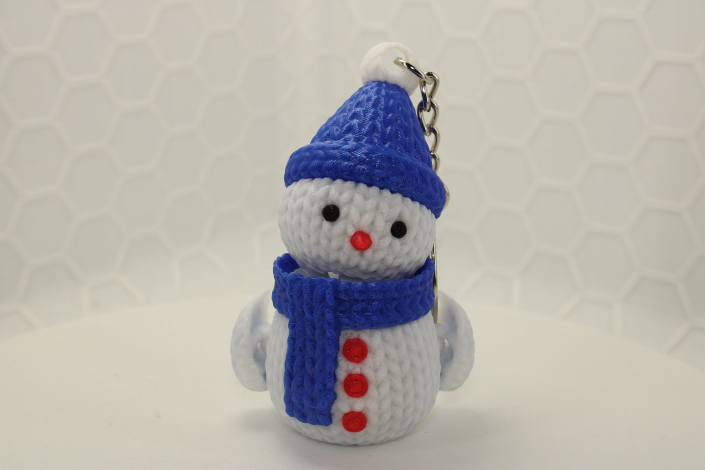 "Snow Buddy" Knitted Texture Christmas Keychain