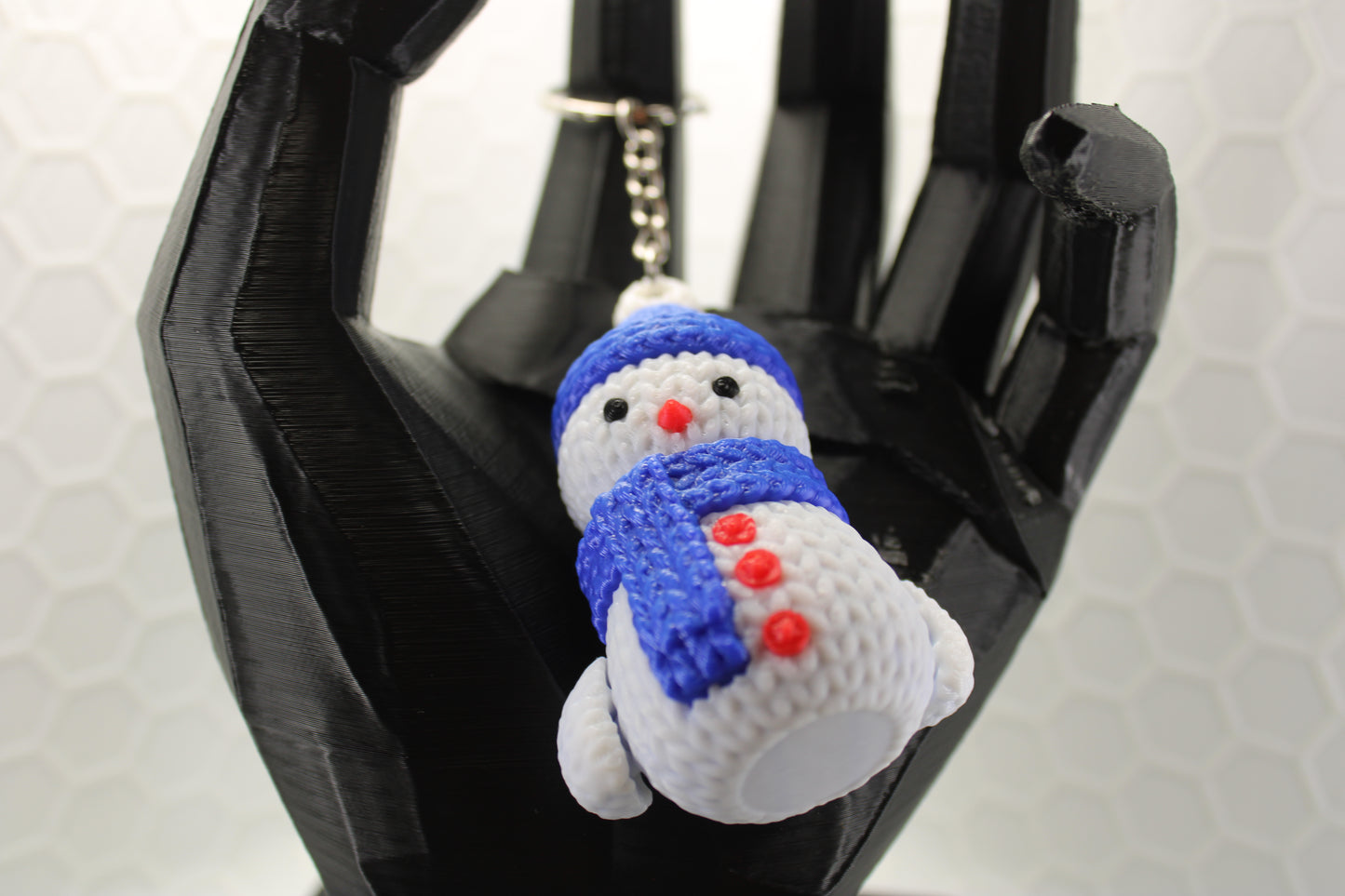 "Snow Buddy" Knitted Texture Christmas Keychain